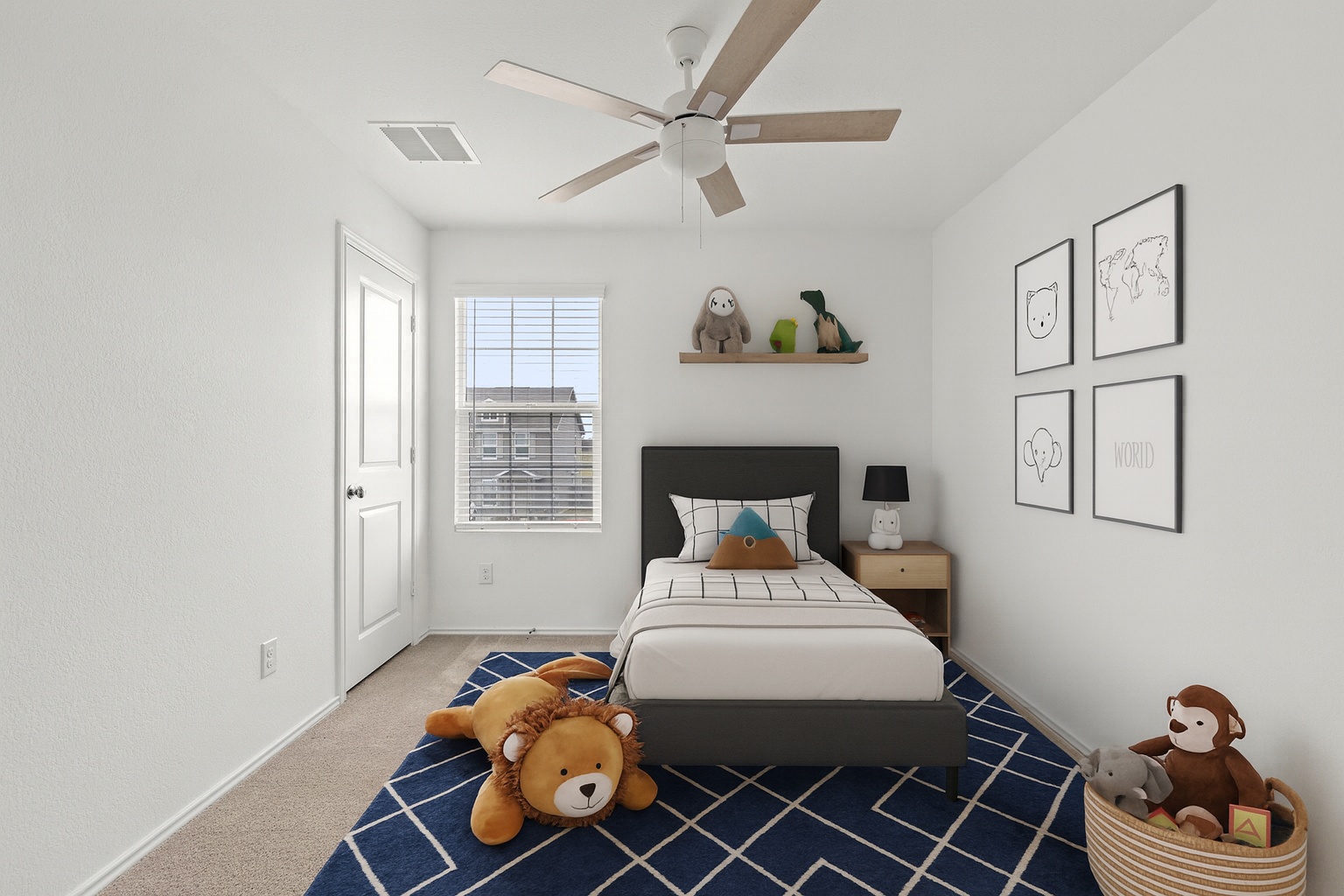 141 Texas Angel Way Jarrell, TX 76537 - Photo 23 of 33 a bedroom with a bed and wooden floor