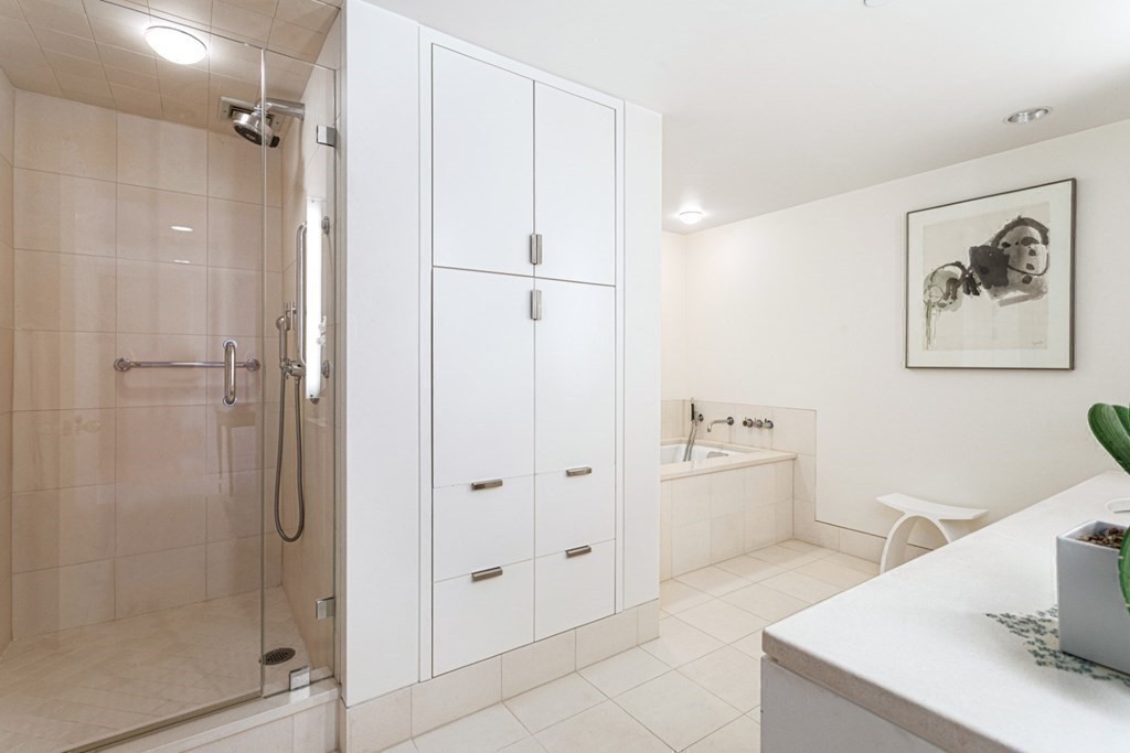 975 Memorial Drive, Unit 906 Cambridge, MA 02138 - Photo 20 of 37 a bathroom with a bathtub and a shower