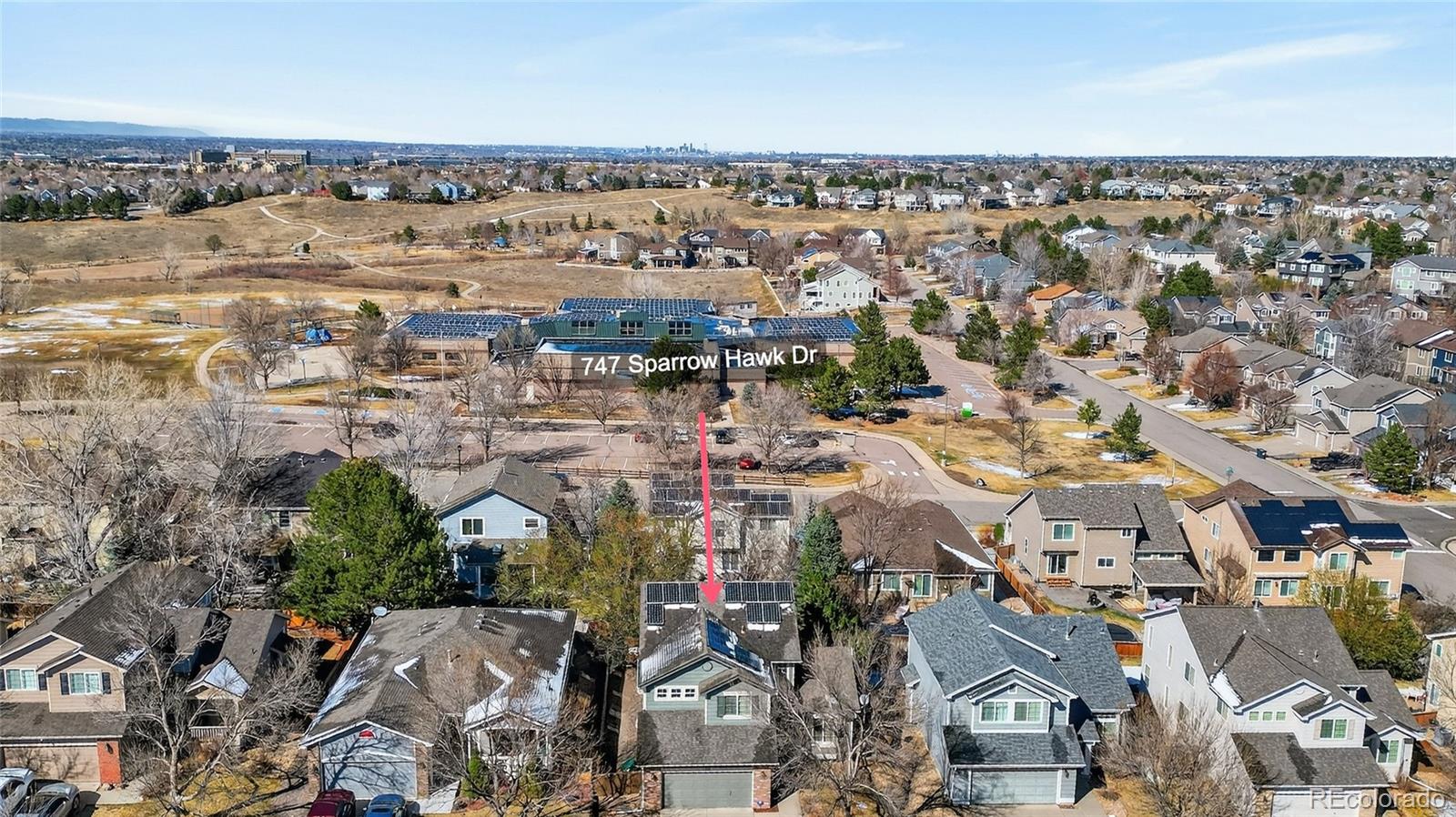 747 West Sparrow Hawk Drive Highlands Ranch, CO 80129 - Photo 46 of 50 an aerial view of a city