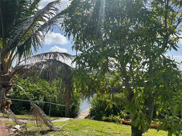 a view of swimming pool from a yard