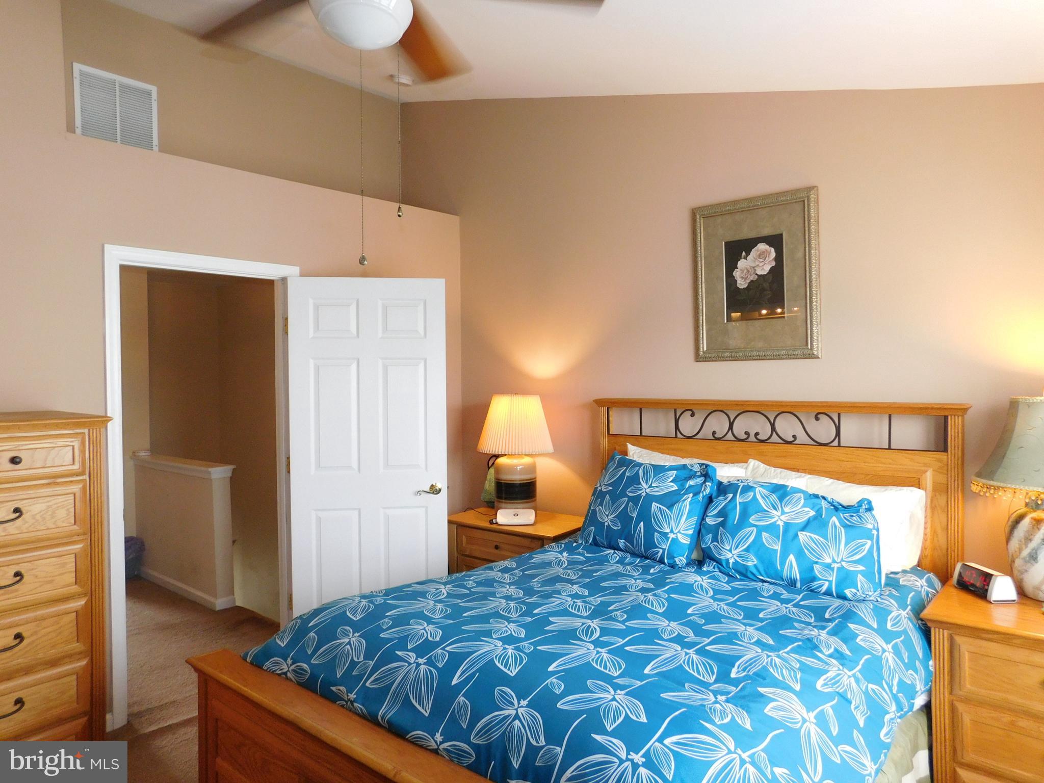 13 Sun Haven Place Riverside, NJ 08075 - Photo 23 of 31 Main bedroom with vaulted ceiling and fan