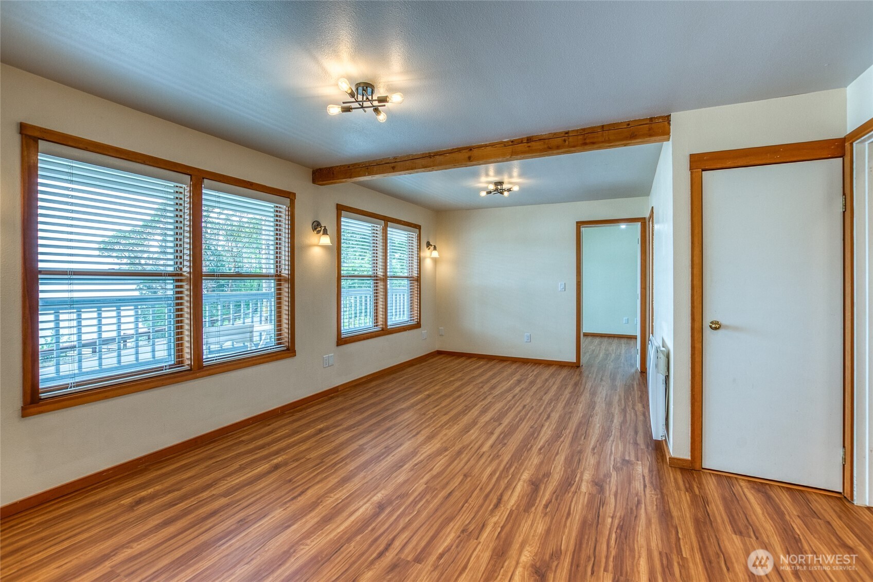 942 Deer Harbor Road Orcas Island, WA 98245 - Photo 18 of 40 wooden floor in an empty room with a window