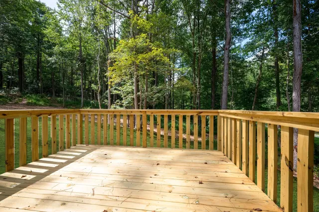 a view of a wooden fence