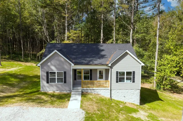 a house view with a swimming pool