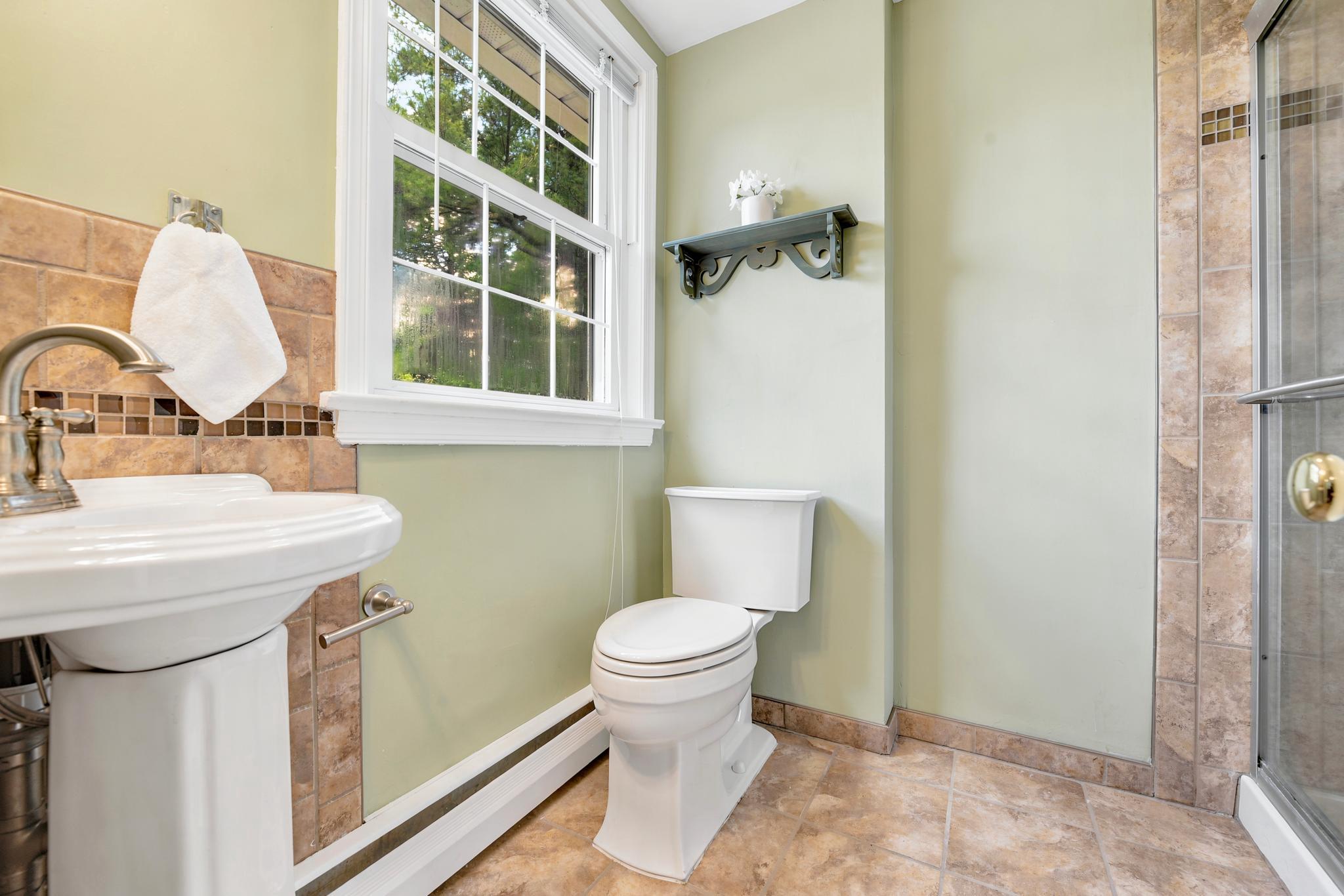 355 Swedesford Road Malvern, PA 19355 - Photo 32 of 52 Primary Bedroom Bath with Tiled Shower