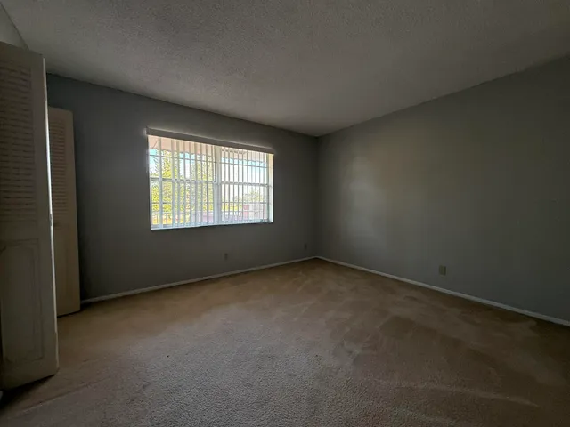 an empty room with a window
