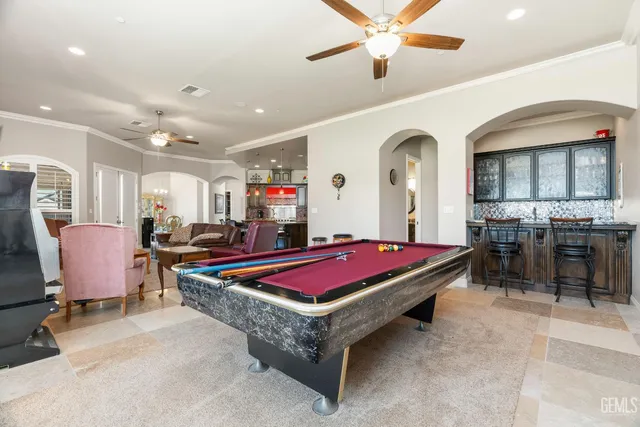 a room with gym equipment and a mirror