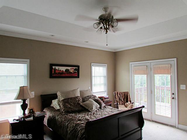 2027 Tillotson Road Pinnacle, NC 27043 - Photo 16 of 16 Master Bedroom. Beautiful Master Suite w/ his & her closets, trey ceilings,french doors to deck, Master bath you ll never want to leave!