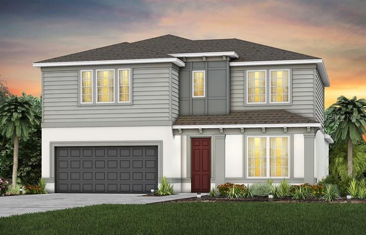 Exterior Design. Artistic rendering for this new construction home. Pictures are for illustrative purposes only. Elevations, colors and options may vary.