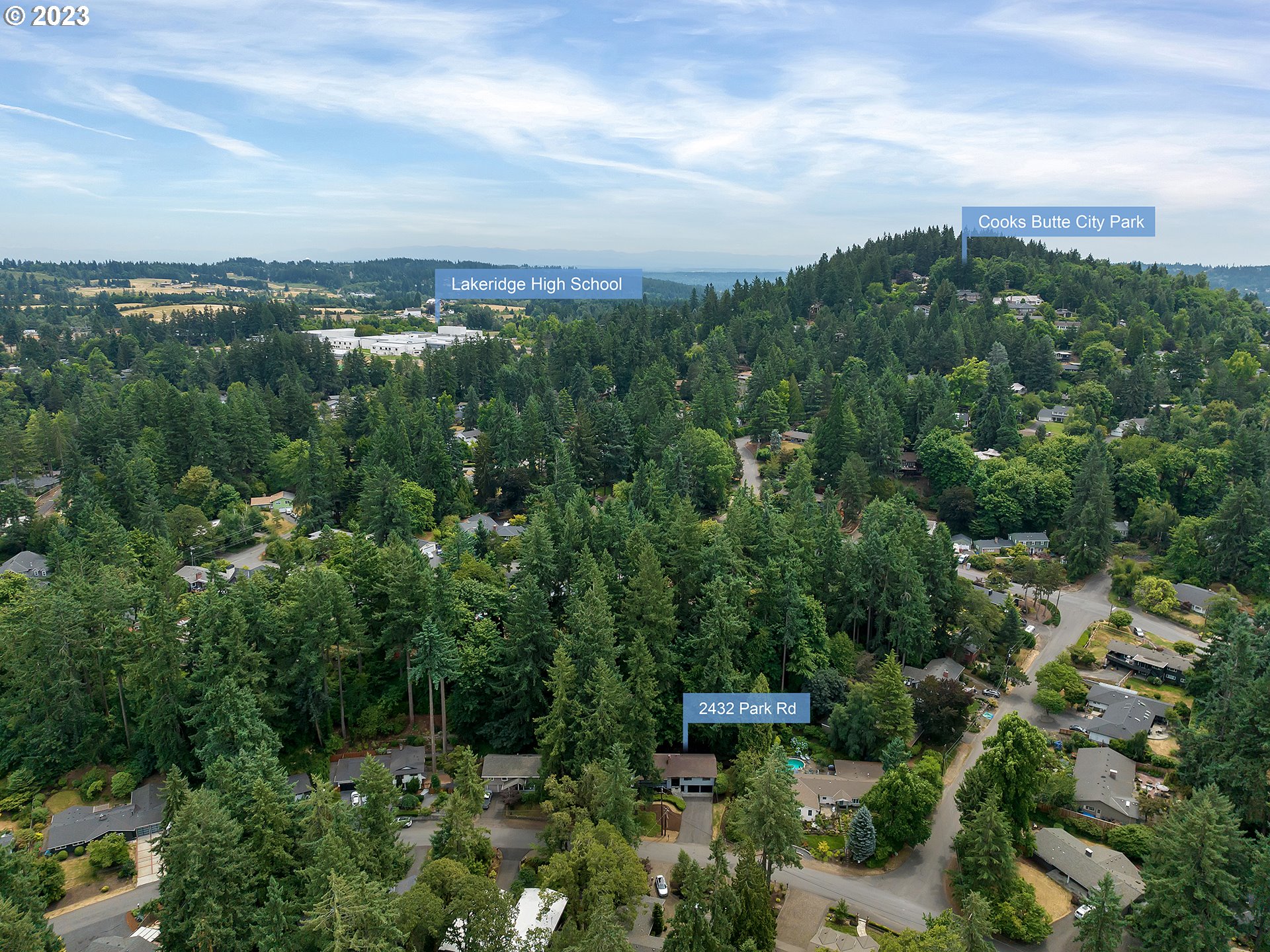 2432 Park Road Lake Oswego, OR 97034 - Photo 45 of 46 Drone View/UAV