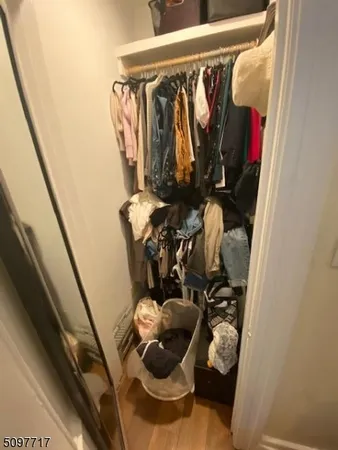 a close view of walk in closet
