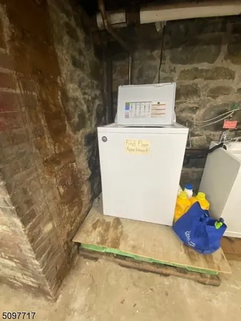 a utility room with a washer and dryer