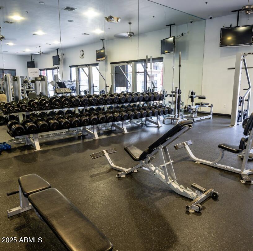 20100 North 78th Place, Unit 1064 Scottsdale, AZ 85255 - Photo 27 of 37 a view of a room with gym equipment