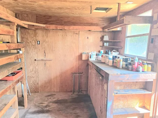 a utility room with a window