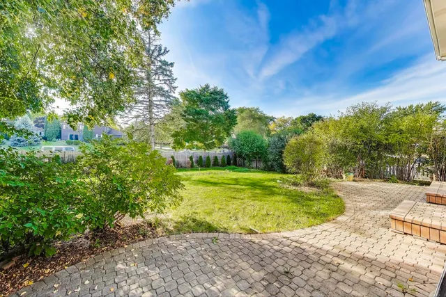 a view of a swimming pool with a yard
