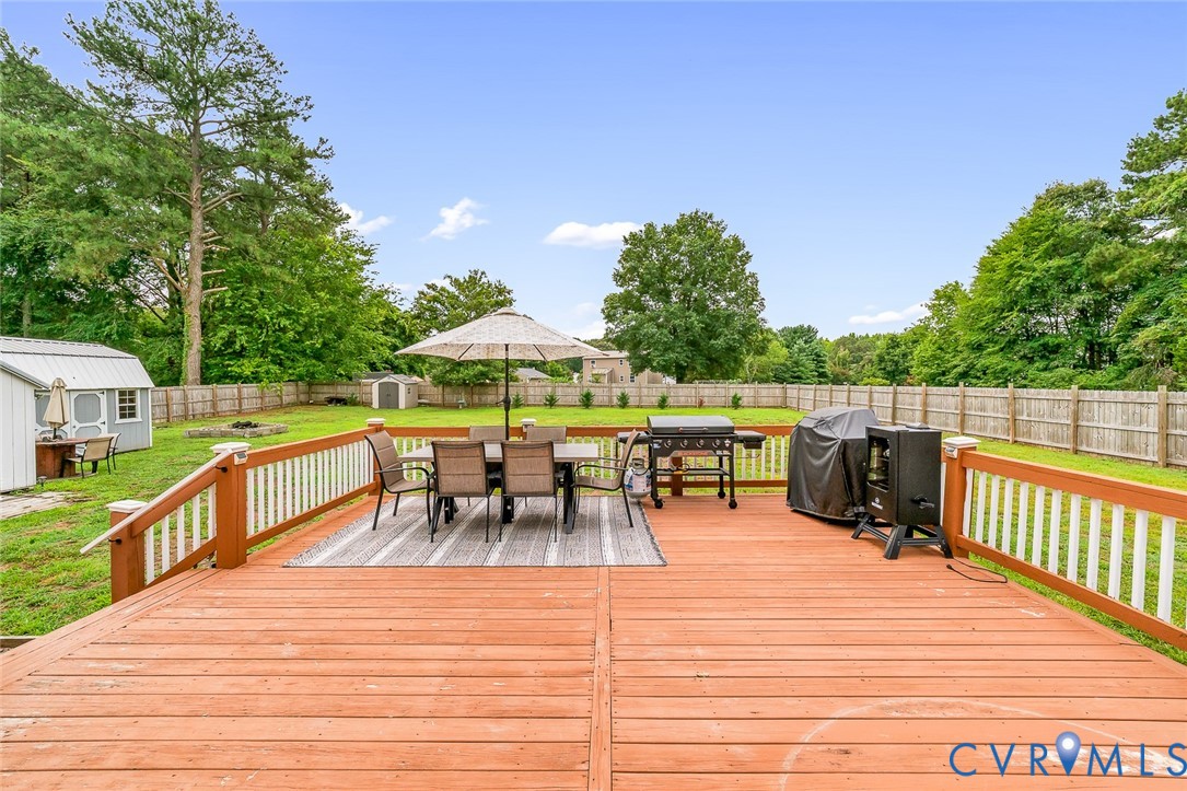 234 Poplar Road Aylett, VA 23009 - Photo 23 of 31 Spacious exterior deck with wood-finish flooring a