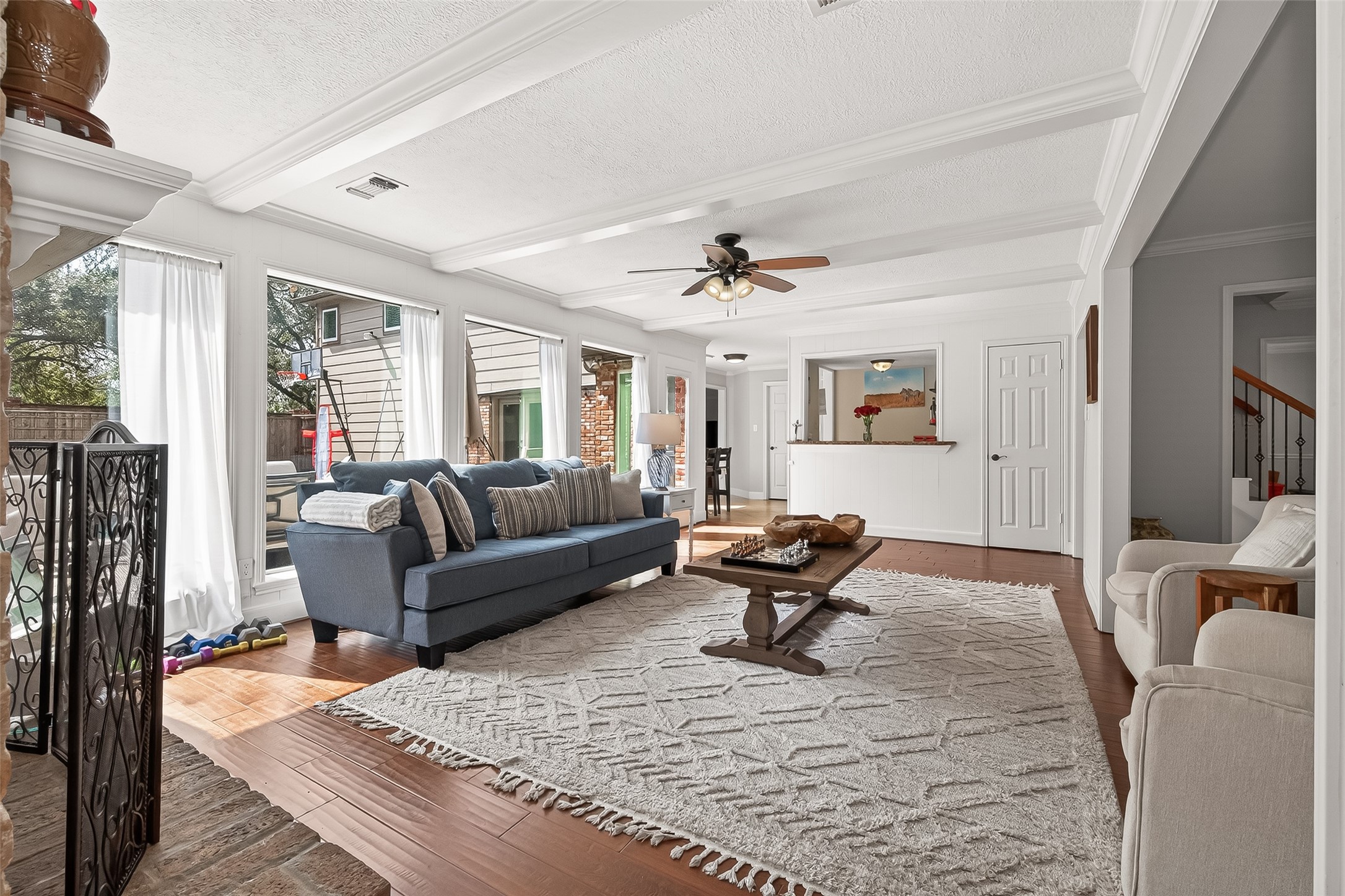 15843 Foxgate Road Houston, TX 77079 - Photo 11 of 49 a living room with furniture and a fireplace