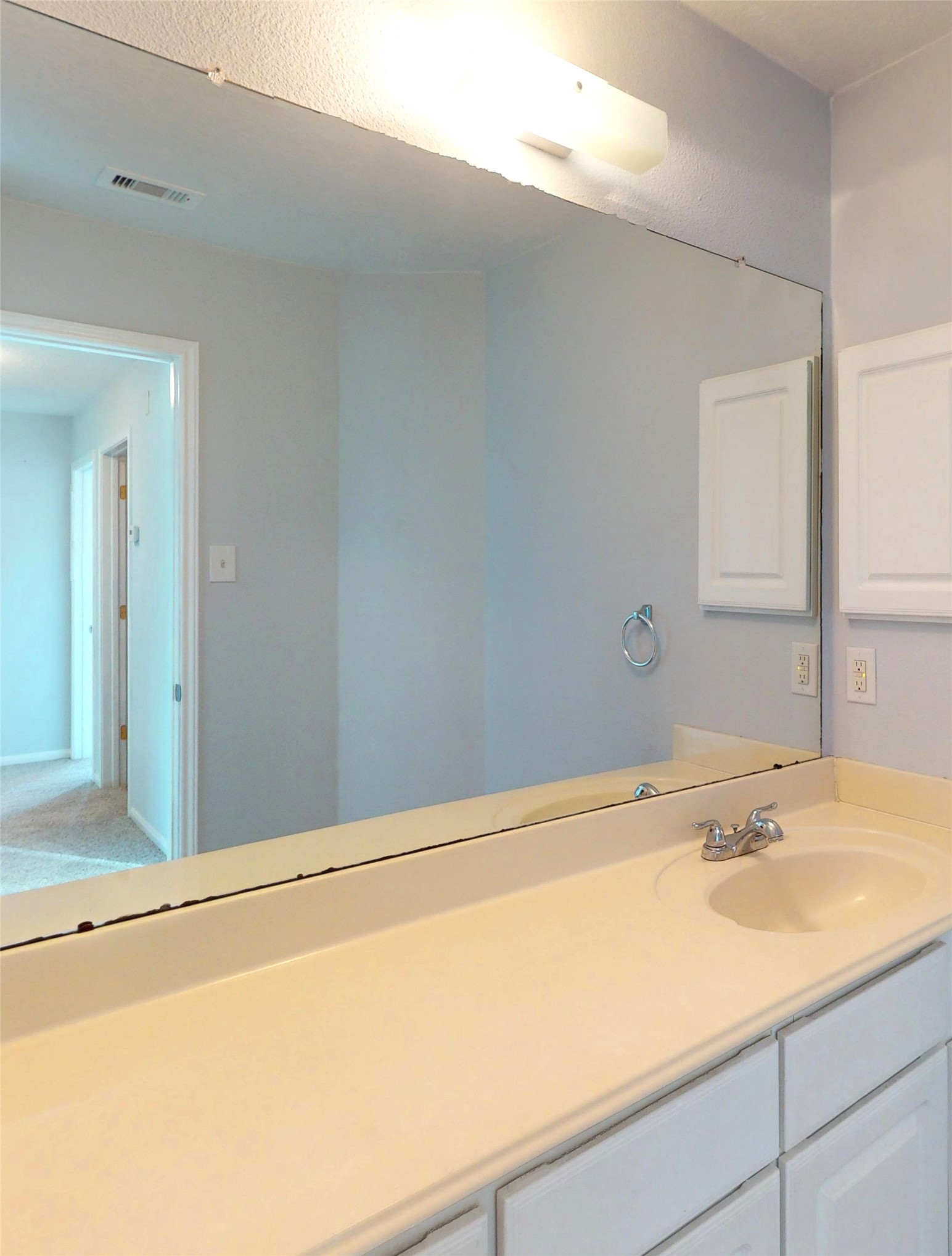 9877 Lace Flower Way Conroe, TX 77385 - Photo 34 of 43 a bathroom with a sink and a mirror