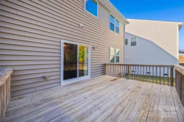 a view of a wooden deck