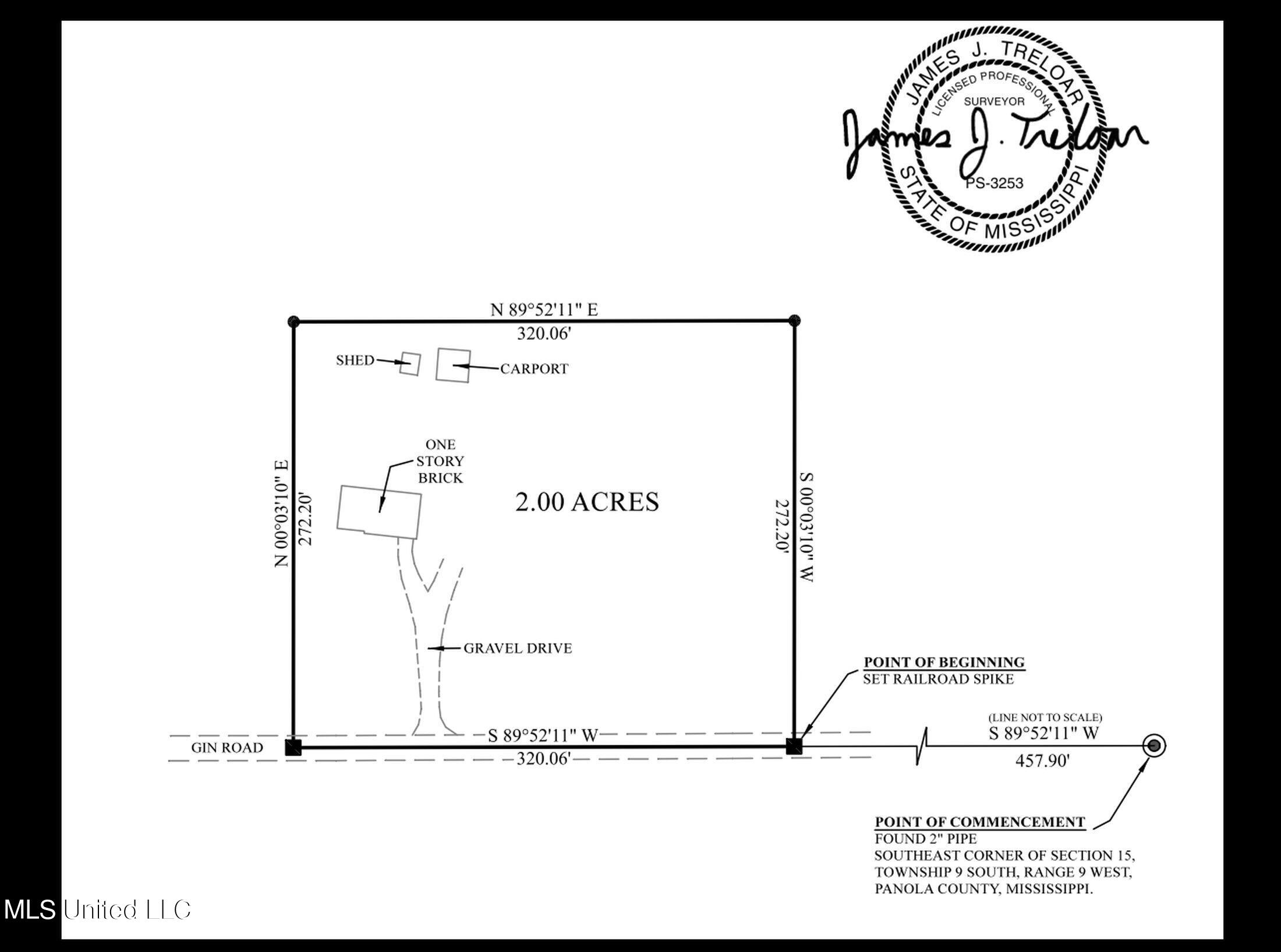 1377 Gin Road Batesville, MS 38606 - Photo 4 of 75 gin road survey - 2 AC