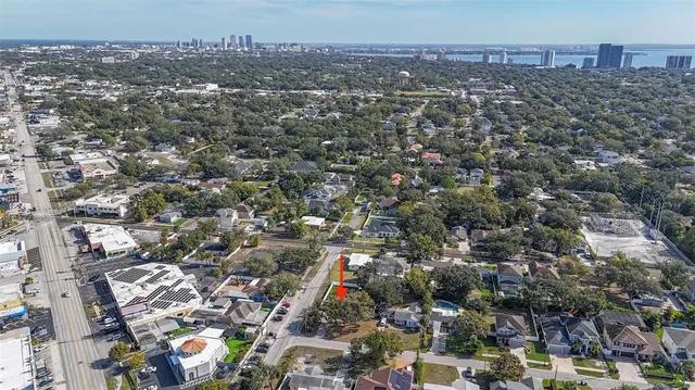 an aerial view of a city