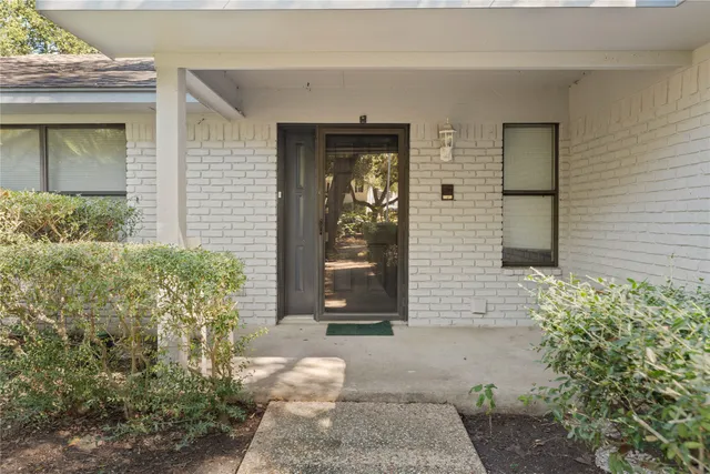 front view of a house with a door