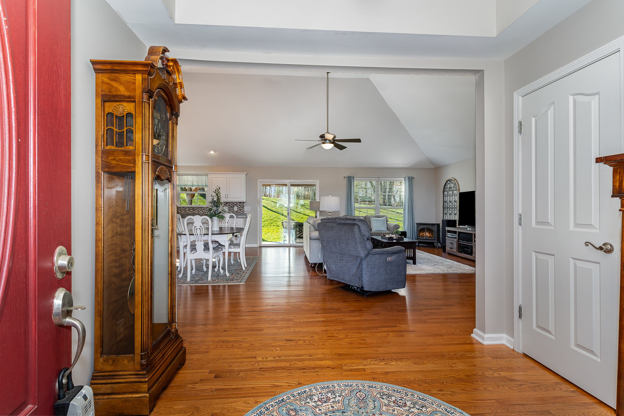 1525 Heller Ridge Spring Hill, TN 37174 - Photo 6 of 57 a living room with fireplace furniture and a wooden floor