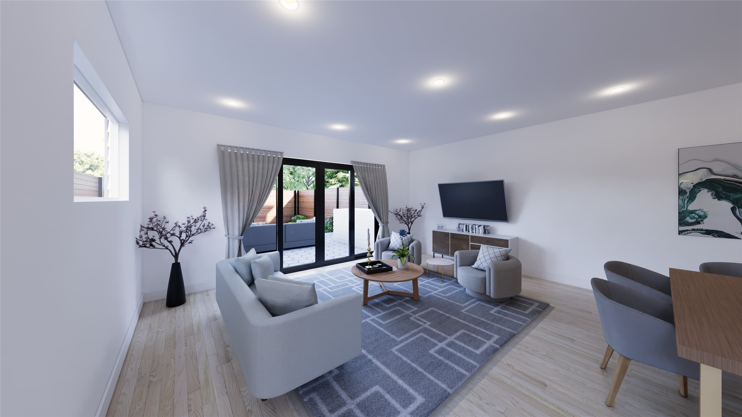 2129 Harold Street Houston, TX 77098 - Photo 3 of 12 a living room with furniture and a flat screen tv