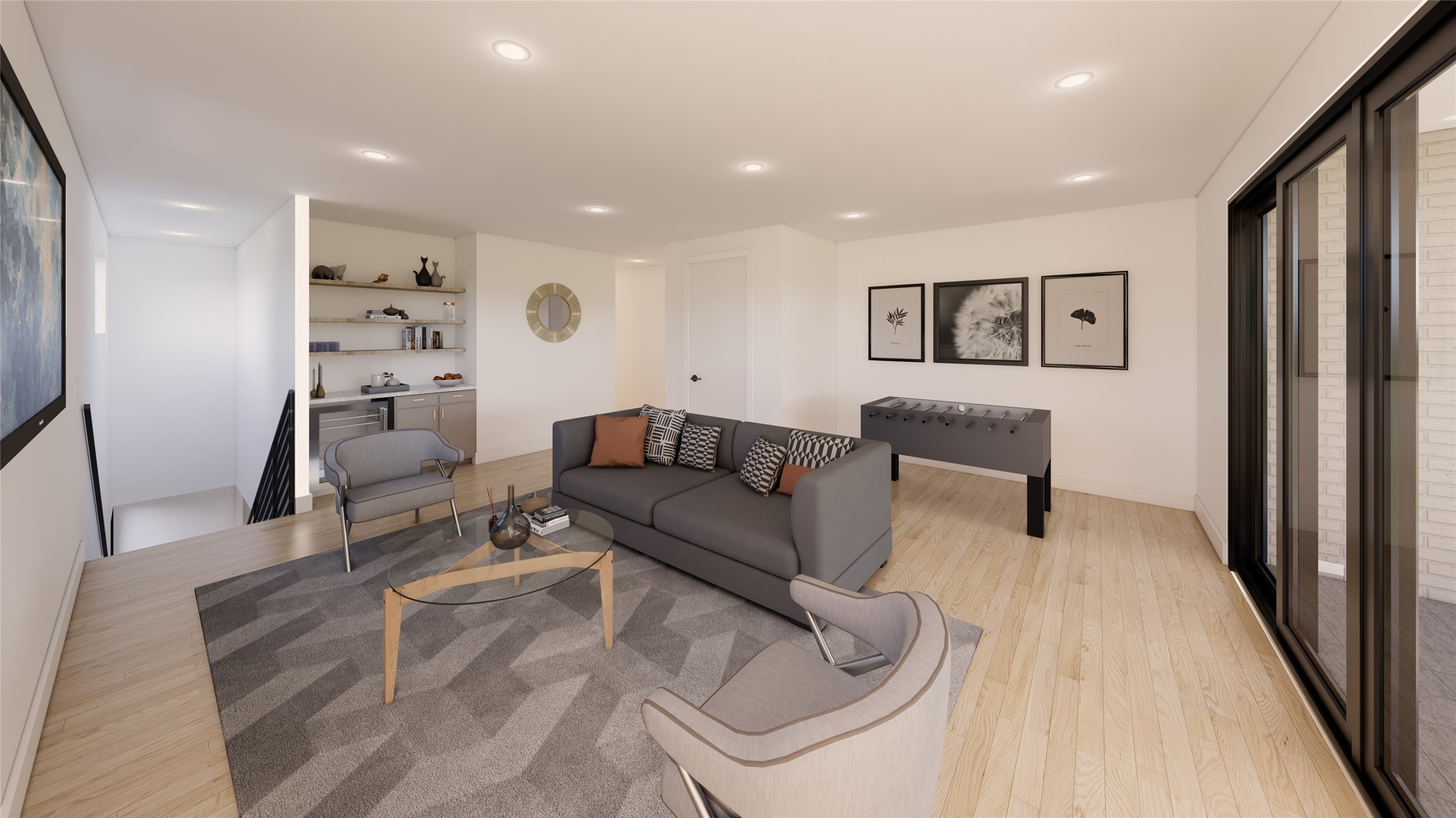 2129 Harold Street Houston, TX 77098 - Photo 8 of 12 a living room with furniture and a flat screen tv