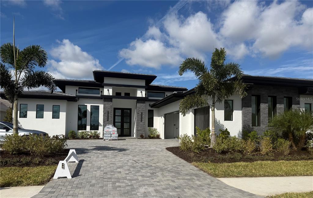 a view of a house with patio