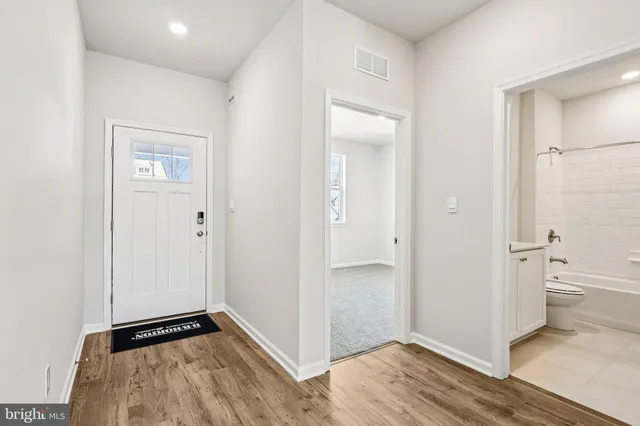 an empty room with a window