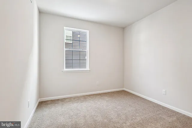 an empty room with closet