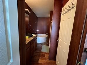 847 Hefner Lane Cuero, TX 77954 - Photo 28 of 48 a bathroom with a sink and mirror with toilet