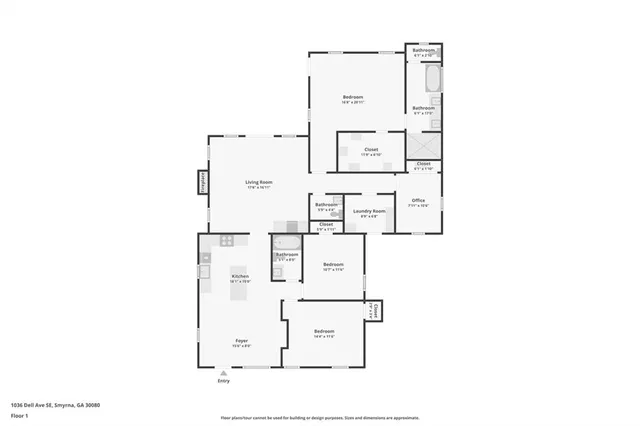 $3,600 | 1036 Dell Avenue Southeast, Smyrna, GA 30080