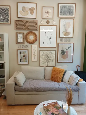 a living room with furniture and a couch