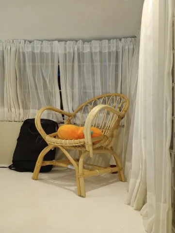 a room with a chair and a table