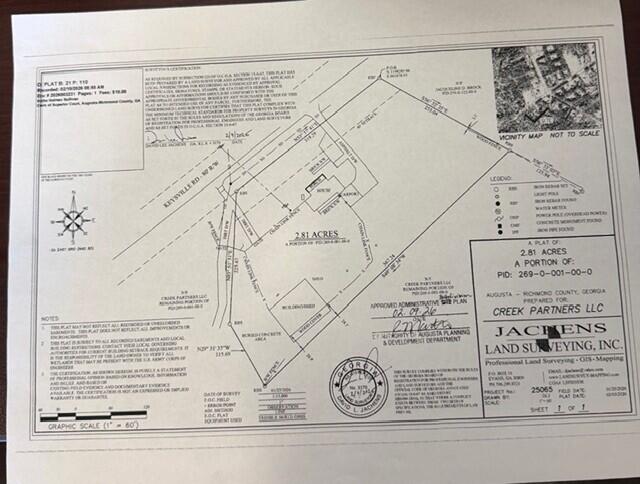 0 Keysville Road Hephzibah, GA 30815 - Photo 1 of 40 plat pic.