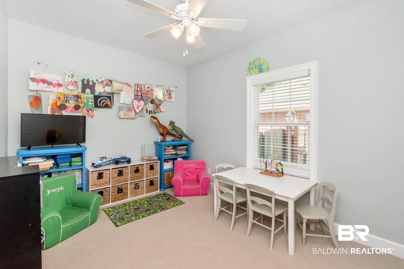 319 Springhill Woods Drive Mobile, AL 36608 - Photo 34 of 39 Playroom with carpet flooring and a ceiling fan