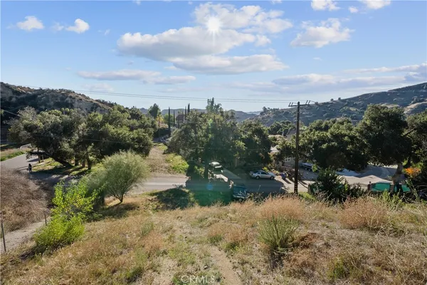 a view of a lake with a city