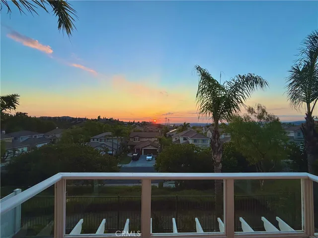 a view of city from balcony