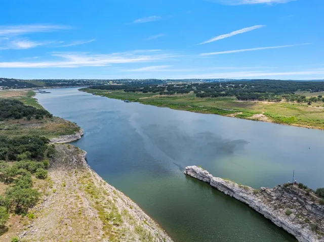 an aerial view of a house having outdoor space