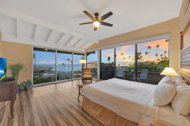 a view of a balcony with plants