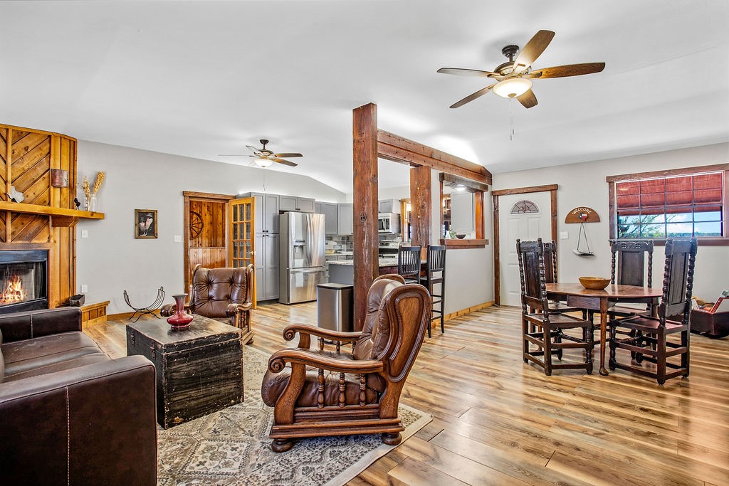 9475 Highway 377 Junction, TX 76849 - Photo 13 of 40 a living room with furniture and a chandelier