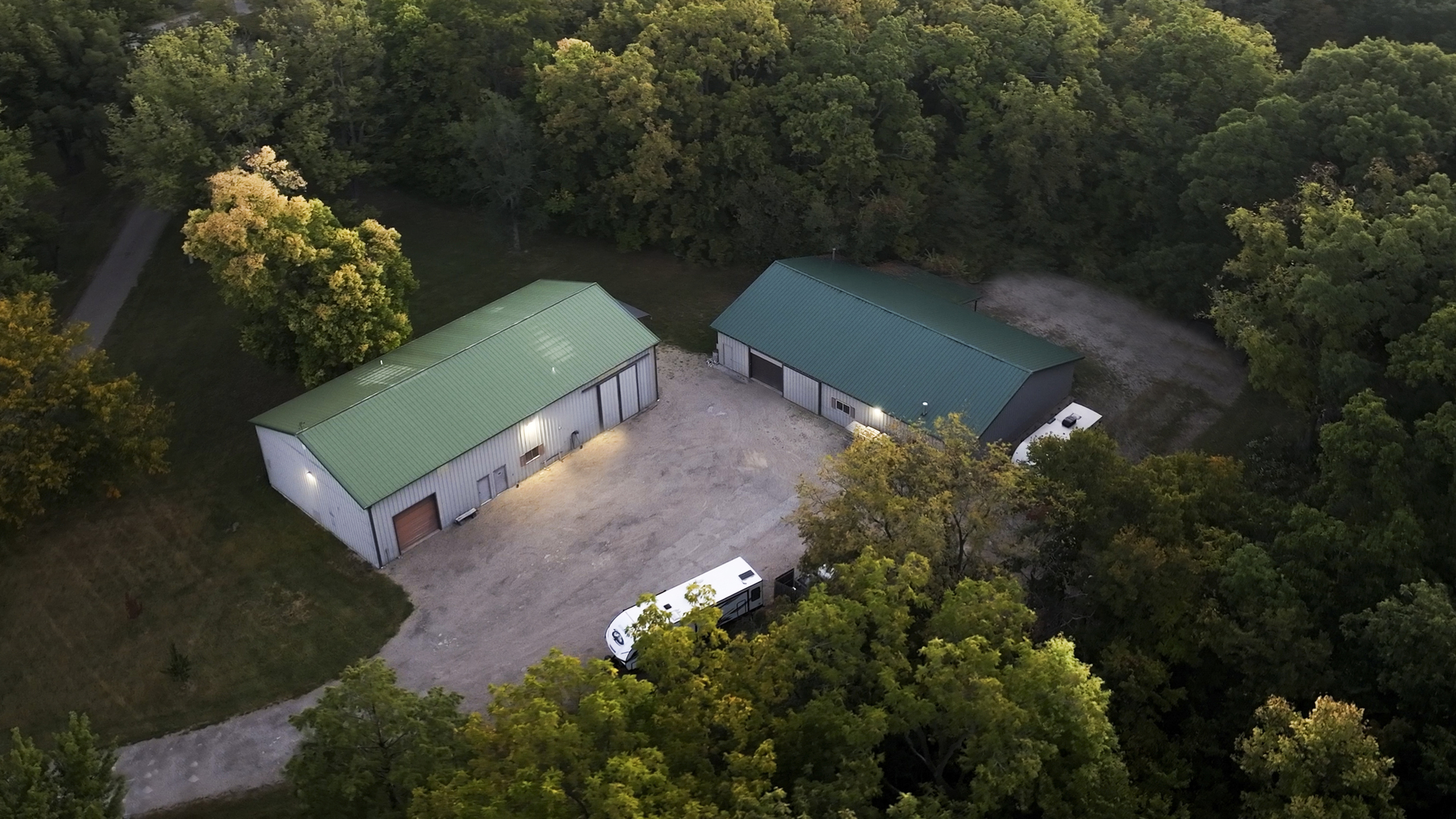 823 Columbia Road Washburn, IL 61570 - Photo 13 of 46 an aerial view of a house having outdoor space