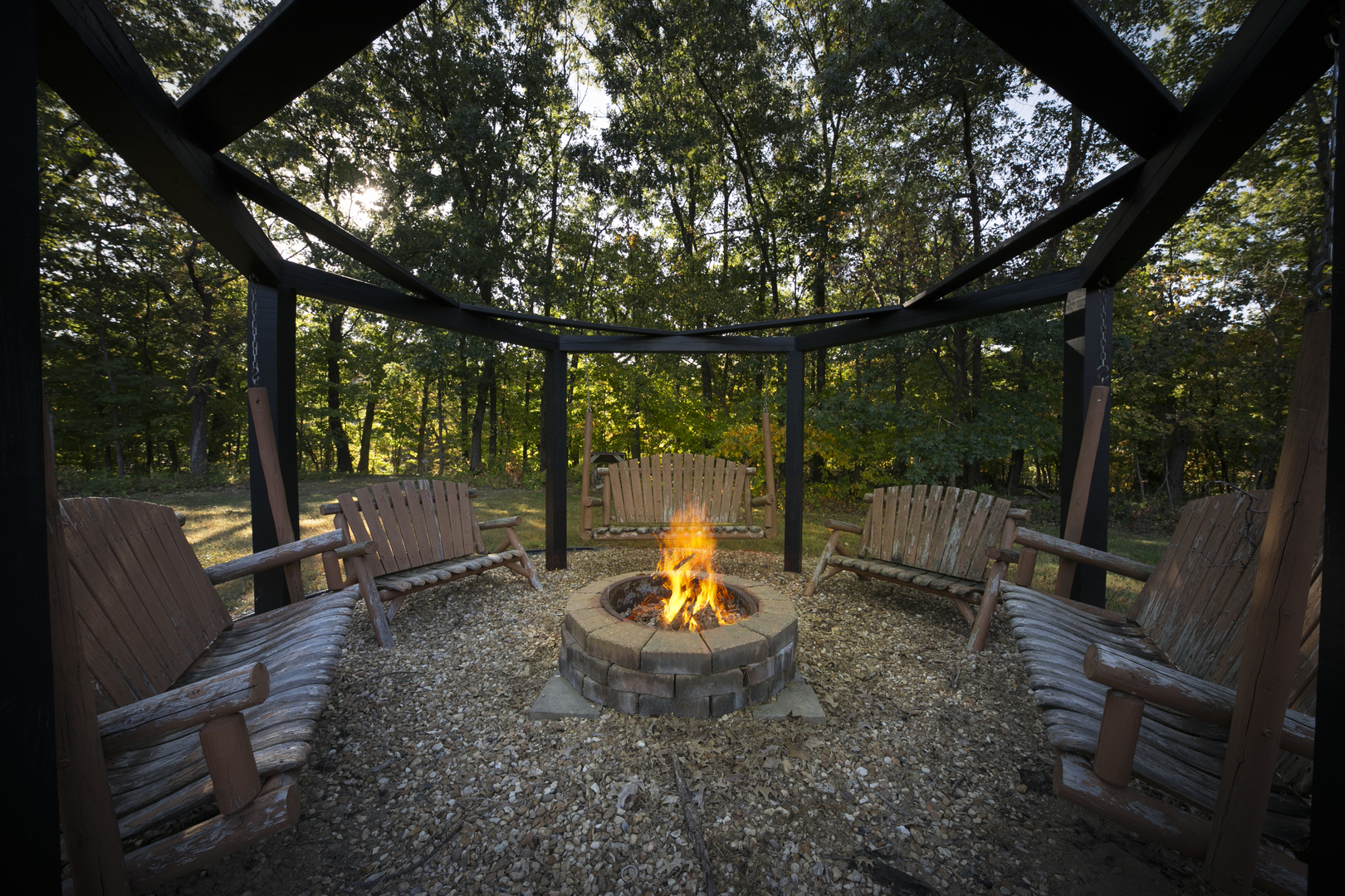 823 Columbia Road Washburn, IL 61570 - Photo 37 of 46 a view of a backyard with a patio