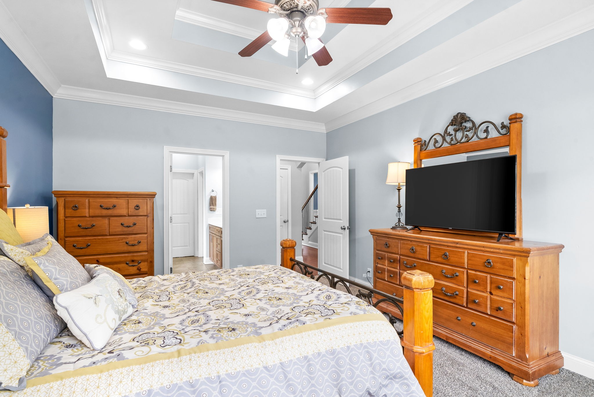 4244 Sango Road Clarksville, TN 37043 - Photo 22 of 43 a bedroom with bed and flat screen tv