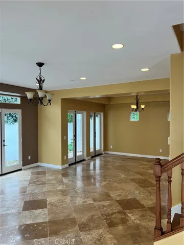 a view of an indoor basketball court