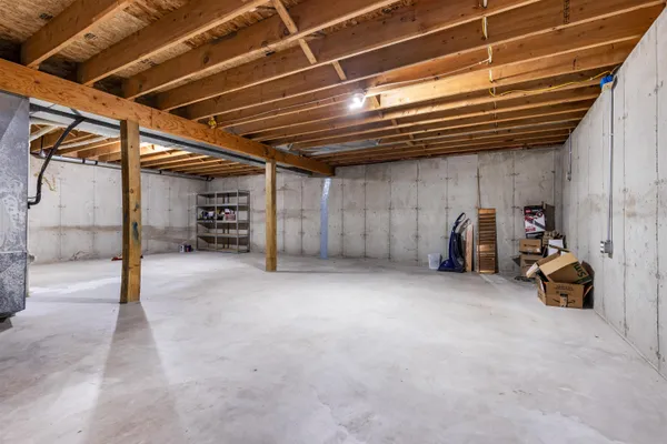 a view of garage with furniture