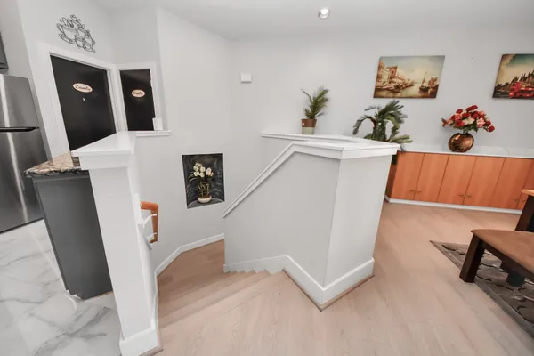 a living room with furniture and a couch