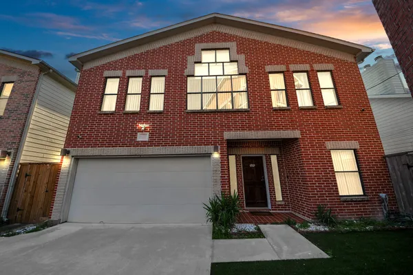 a front view of a house